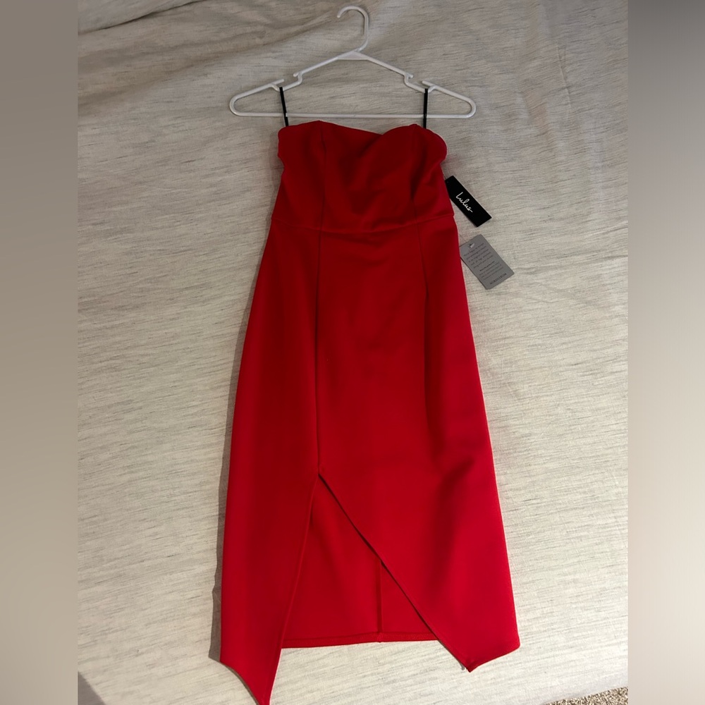 Lulus NWT red strapless dress